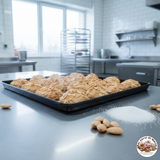 Biscotti alle mandorle con mandorle a scaglie