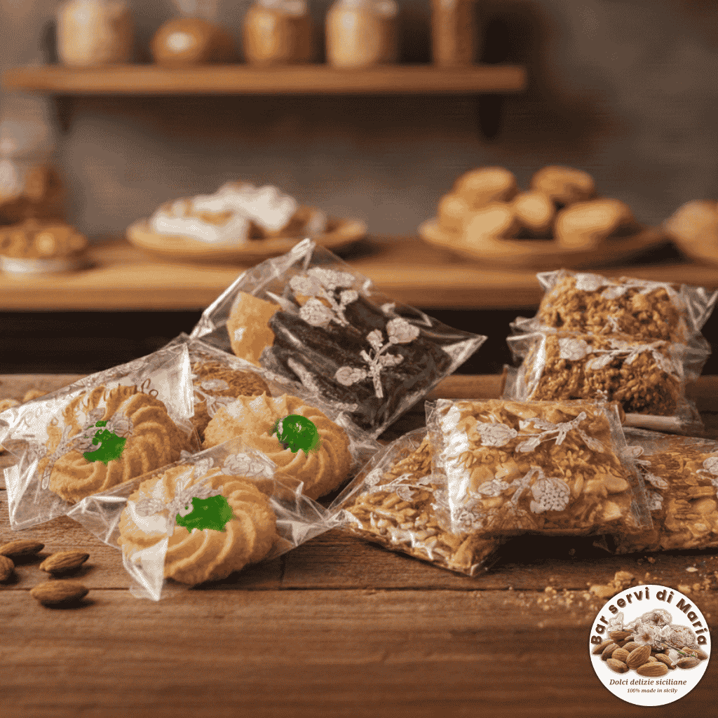 contenuto kit degustazione dolci delizie siciliane con ambientazione cucina
